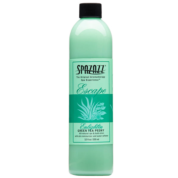 Green Tea Peony Enlighten Elixir - Spazazz® Spa Aromatherapy Liquid 12 fl.oz - hot tub aromatherapy