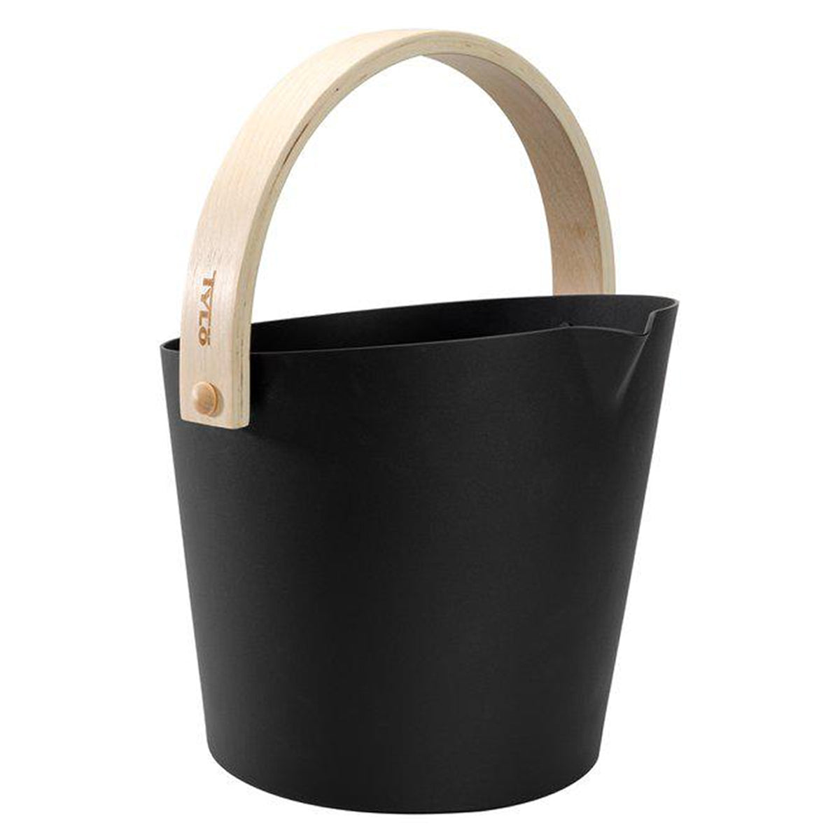 Tylö Brilliant Sauna Bucket - Matte Black Aluminum / Birch Wood